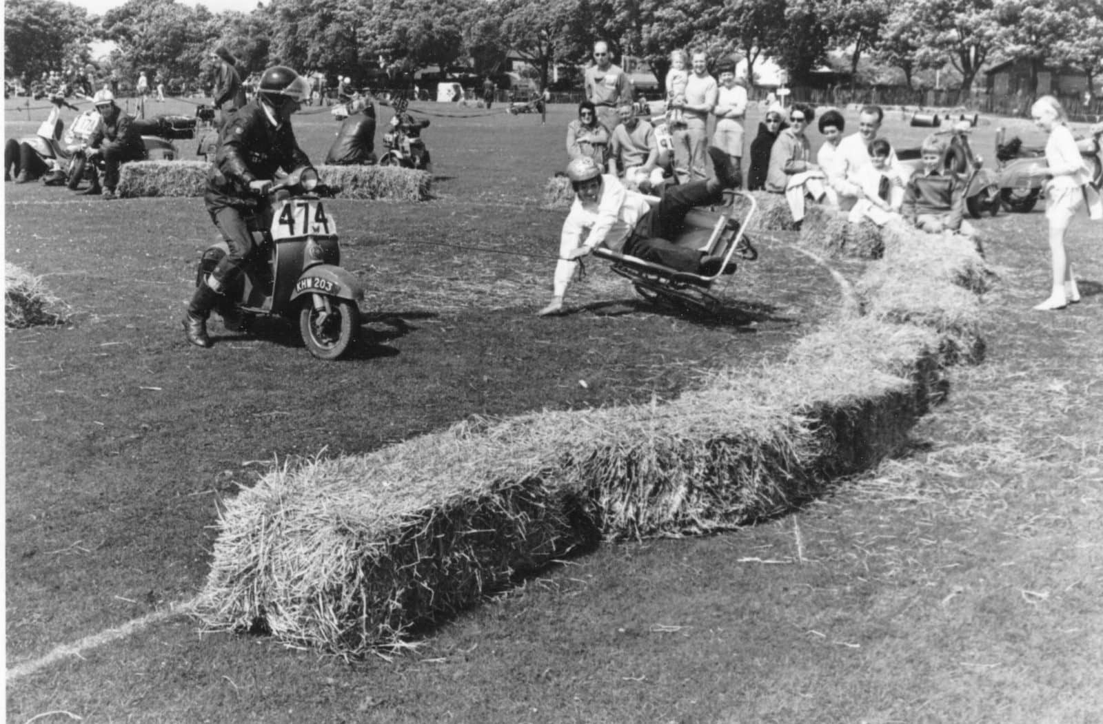 Pram Race, towed by Mike Pierce